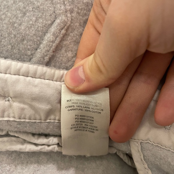 Aritzia Wilfred Free Merino Wool Minimalist Barn Jacket Light Gray Jacket - Picture 7 of 7